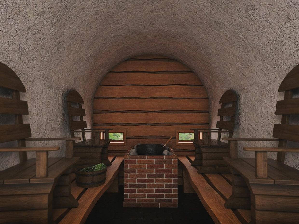 Unser Betonmodul als Sauna